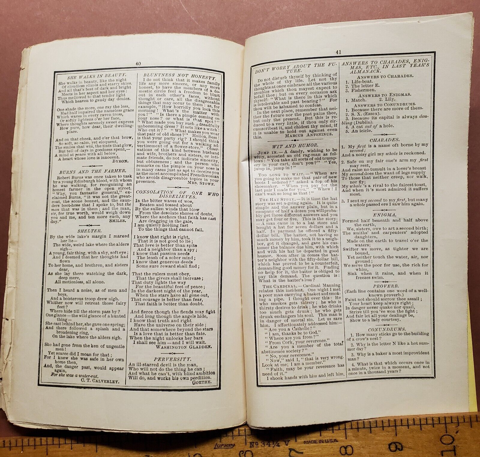 1884 Old Farmers Almanac Astronomical Calculations Farm Calendar Ads No 92