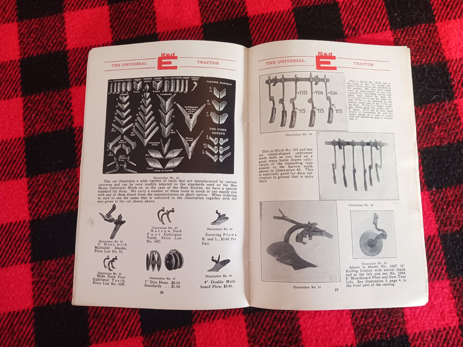 1932 Red-E Garden Tractor Catalog Farm Cultivator Page Brochure