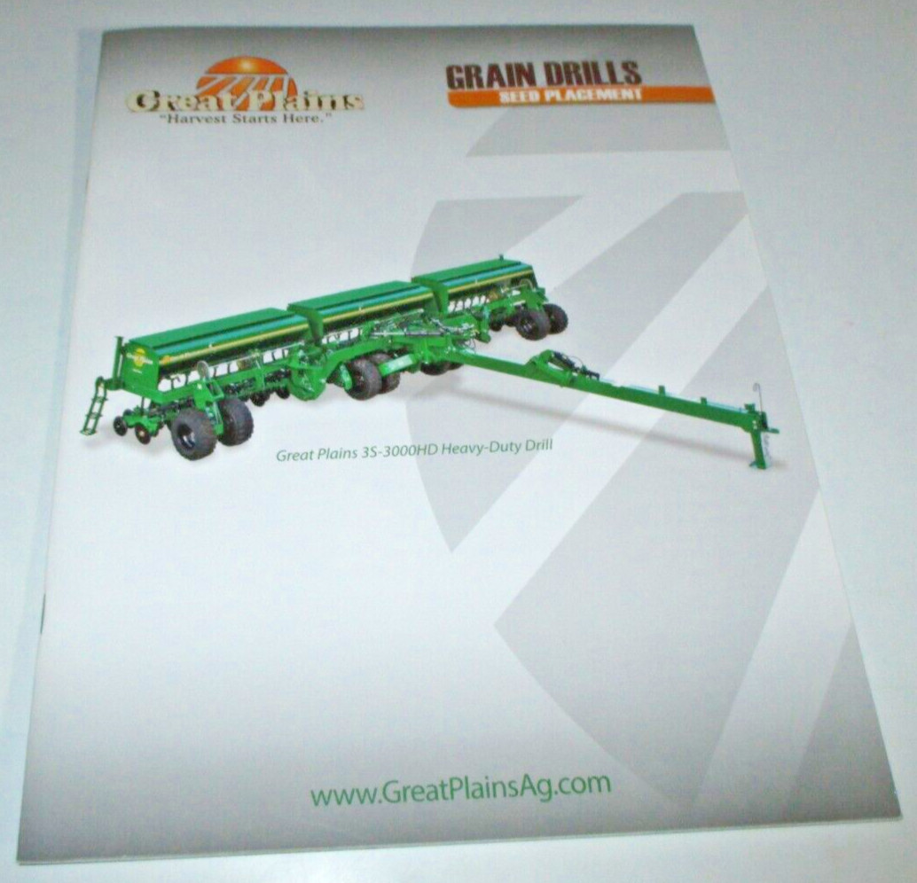 *Great Plains Seed Placement Grain Drills Sales Brochure Literature Advertising