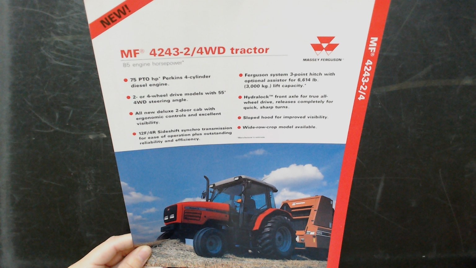 Massey Ferguson MF 4243-2/4WD Tractor Vintage Brochure Red White