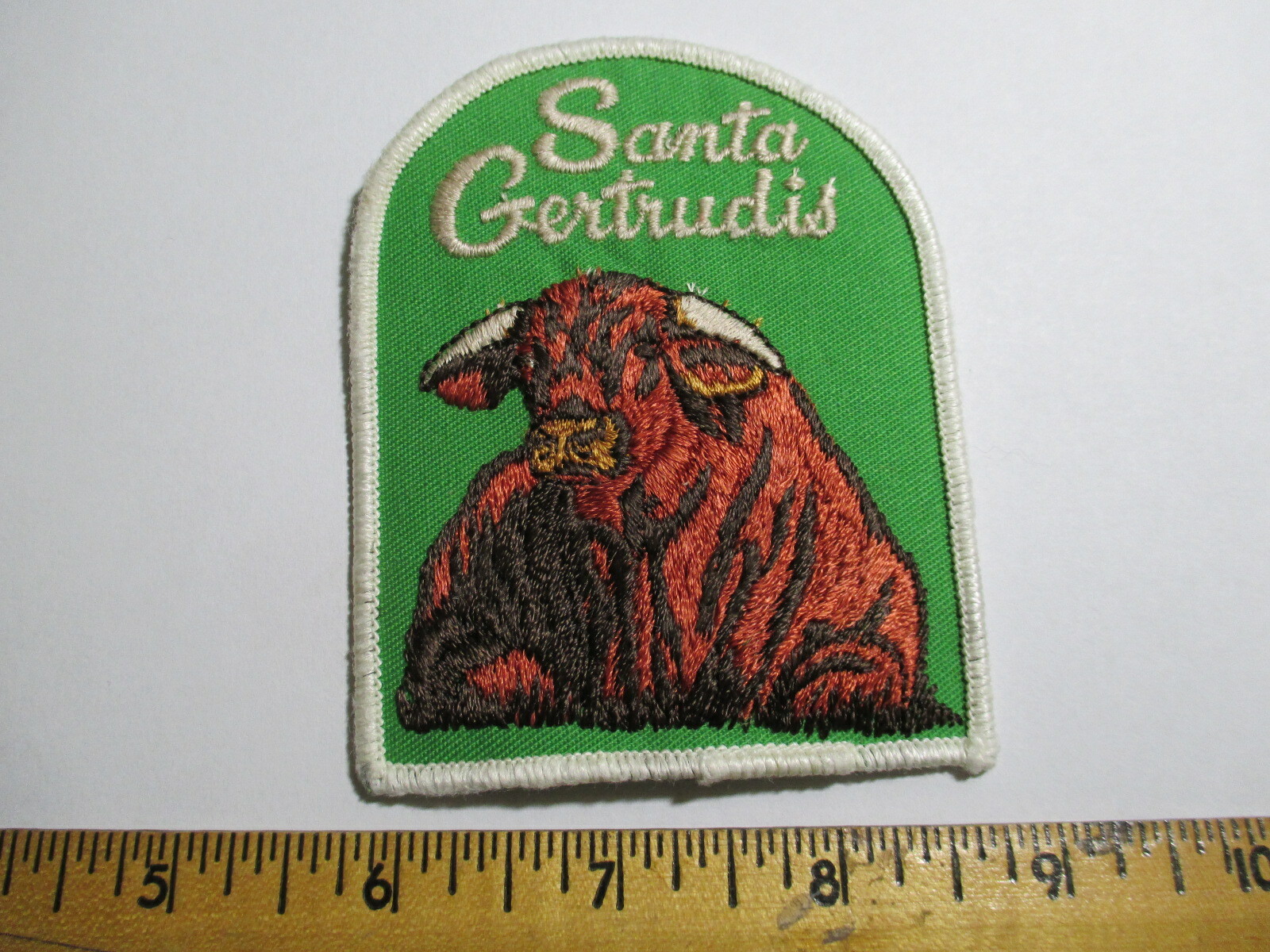 Santa Gertrudis Patch Cattle Cow Steer Agricultural Farming NOS Vintage 80&rsquo;s