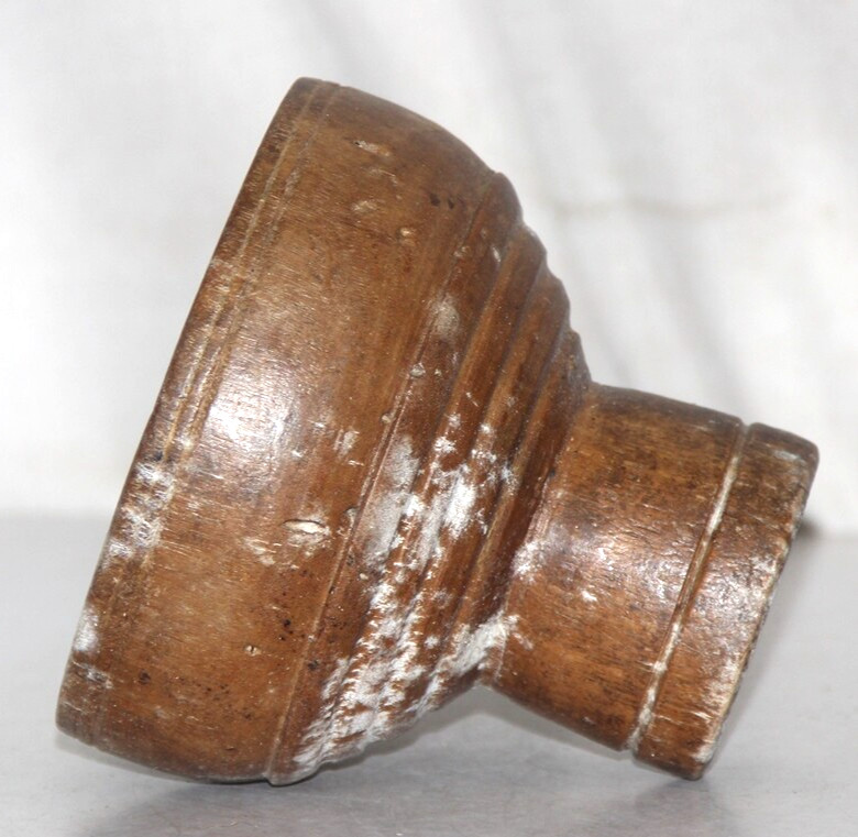 Antique Wooden Agricultulal Seed Spreader Bijni Original Old Hand Carved