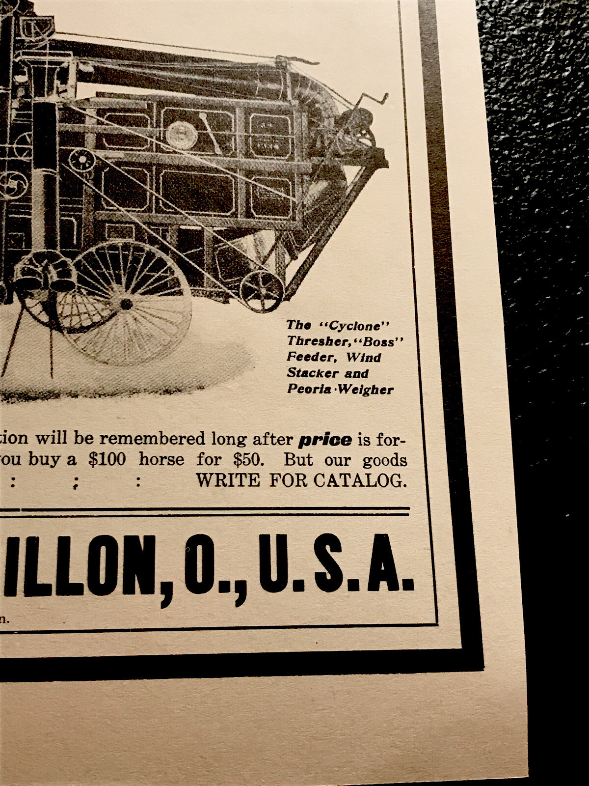 1906 Russell & Co Traction Engine Farm Implements Advertising – Massillon – Ohio