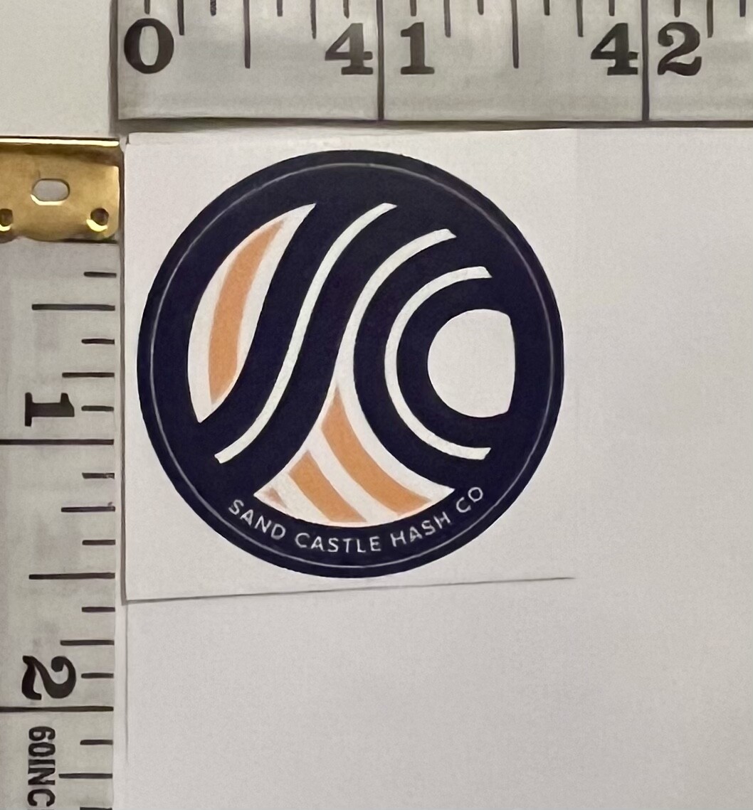 SAND CASTLE HASH CO. Vinyl Sticker – Oregon, USA Cannabis Industry Advertisement