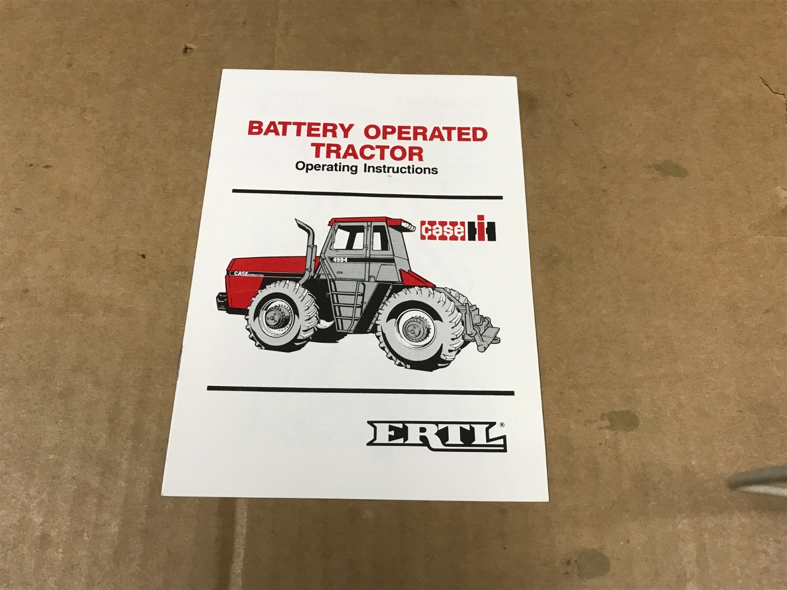 Vintage ERTL Battery Operated Tractor – Operating Instructions Booklet