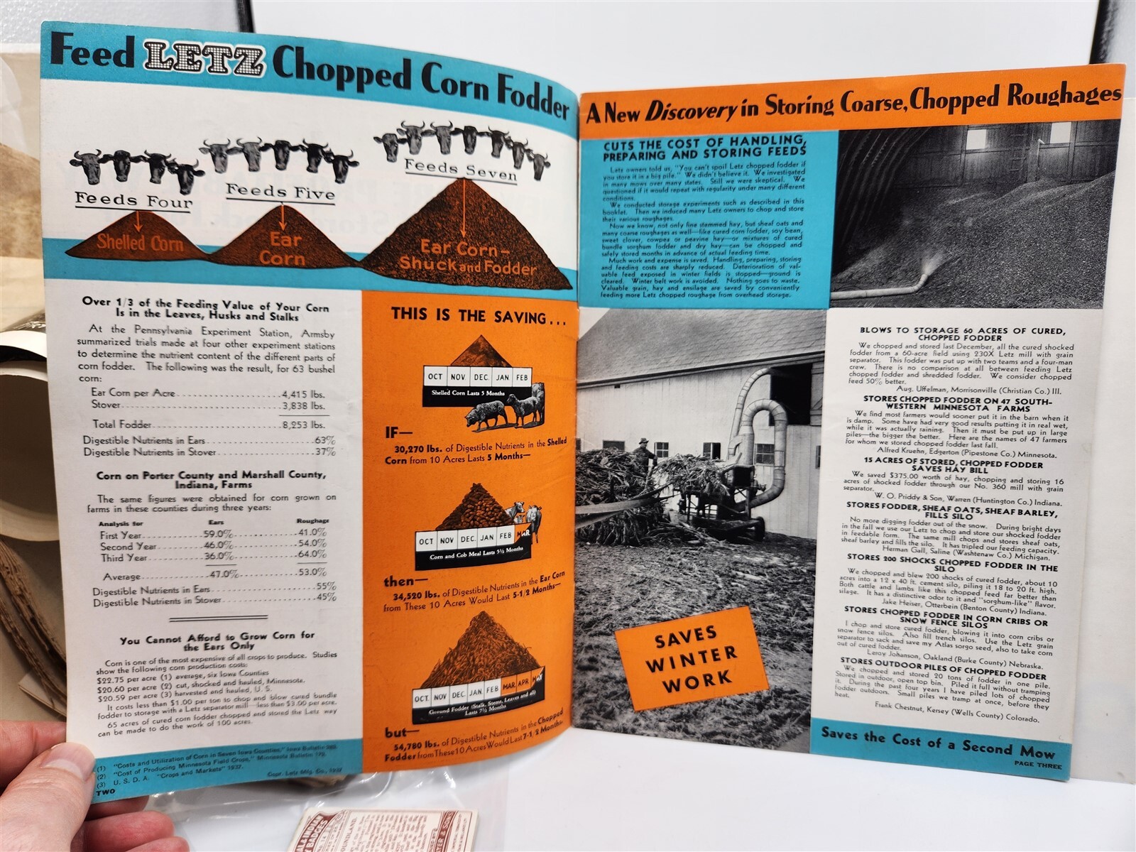 Letz Method to Chop & Store Shock Fodder Corn Live Stock Feed Pamphlet