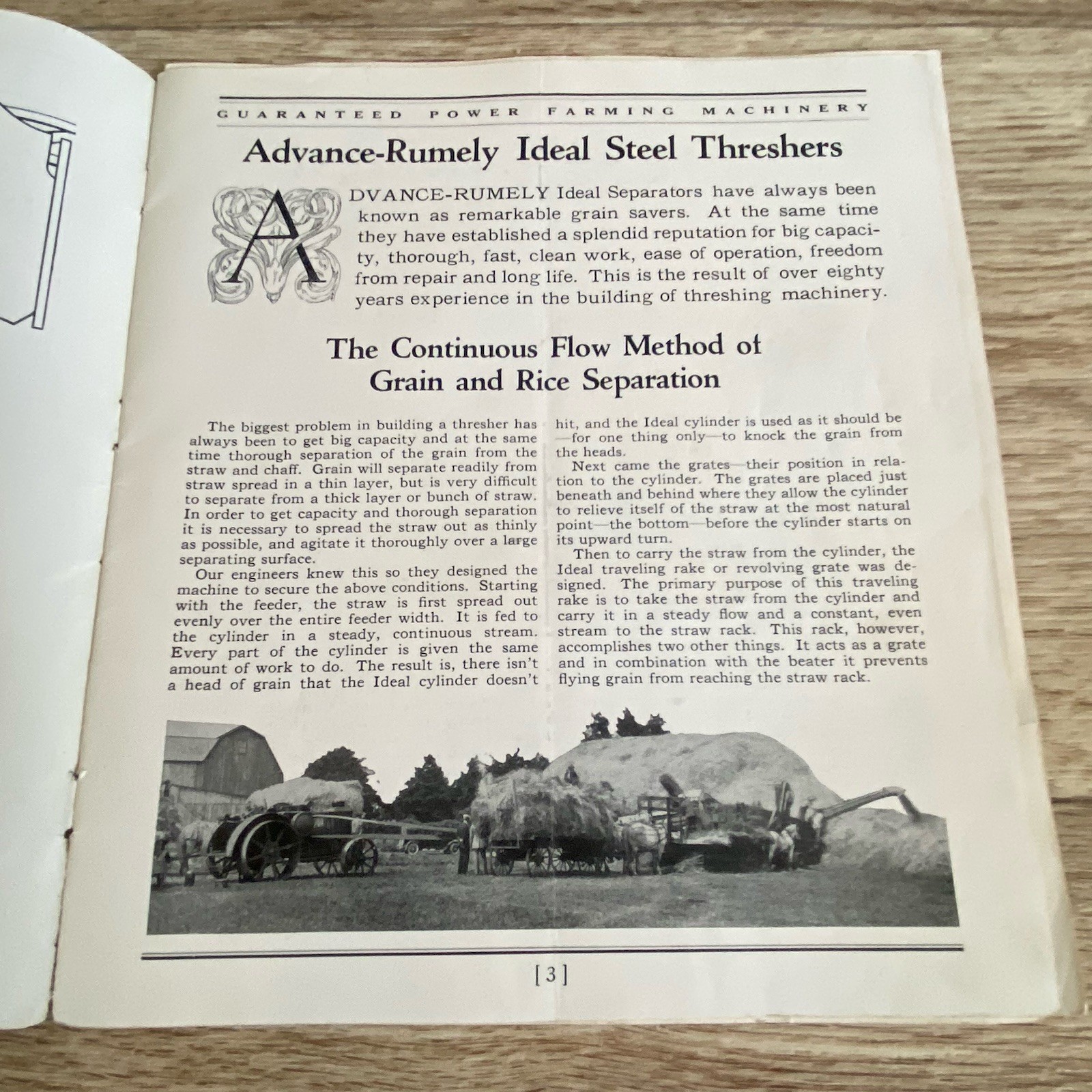 Advance Rumely Grain & Rice Steel Threshers Sales Brochure Machinery Tractor