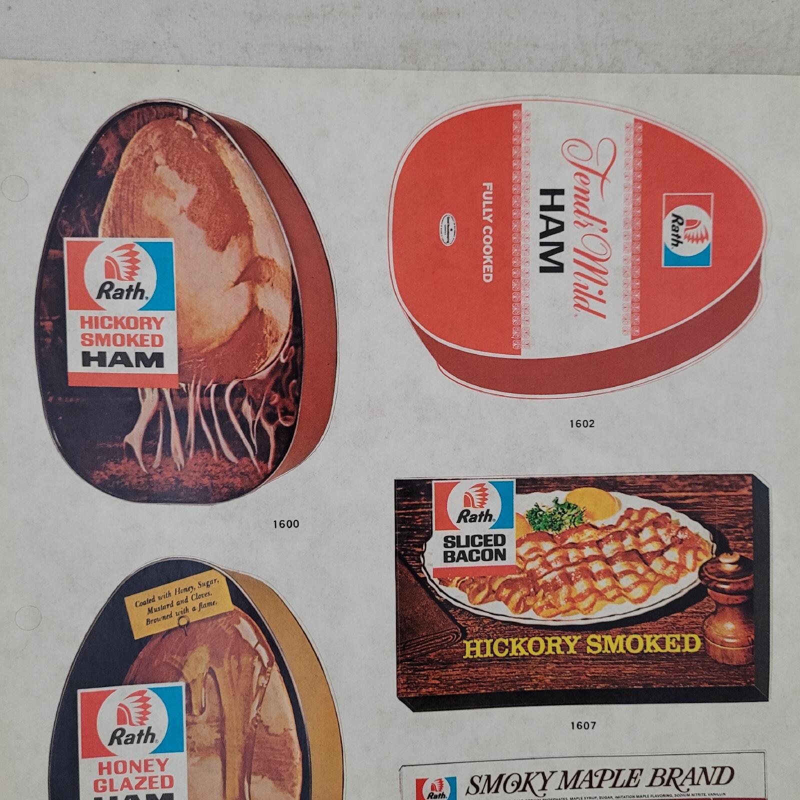 Rath Packing Stickers Iowa Ham Golden Harvest Lot Waterloo Iowa Vintage Pork Ad