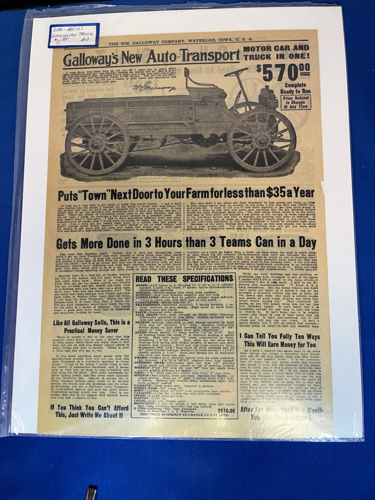 ANOTHER LOT OF 14 VINTAGE ORIGINAL FARM MACHINE ADS-1907 T0 1930-TAKE A LOOK!
