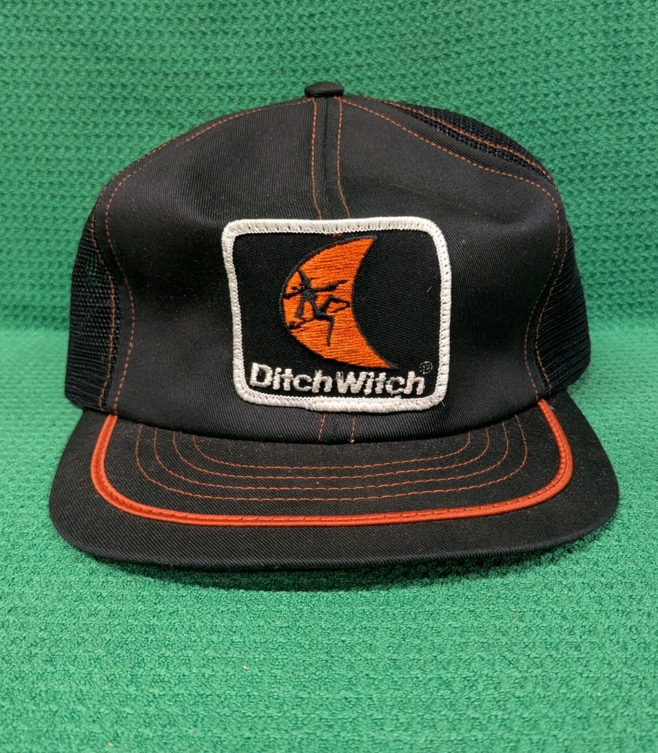 Vintage DITCH WITCH Snapback Truckers Hat by Swingster Made USA Free Shipping