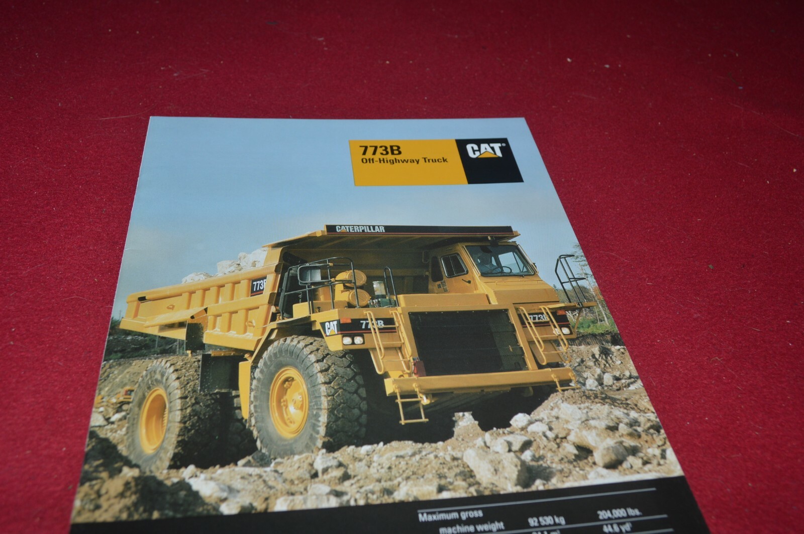 Caterpillar 773B Off Highway Truck Brochure DCPA14