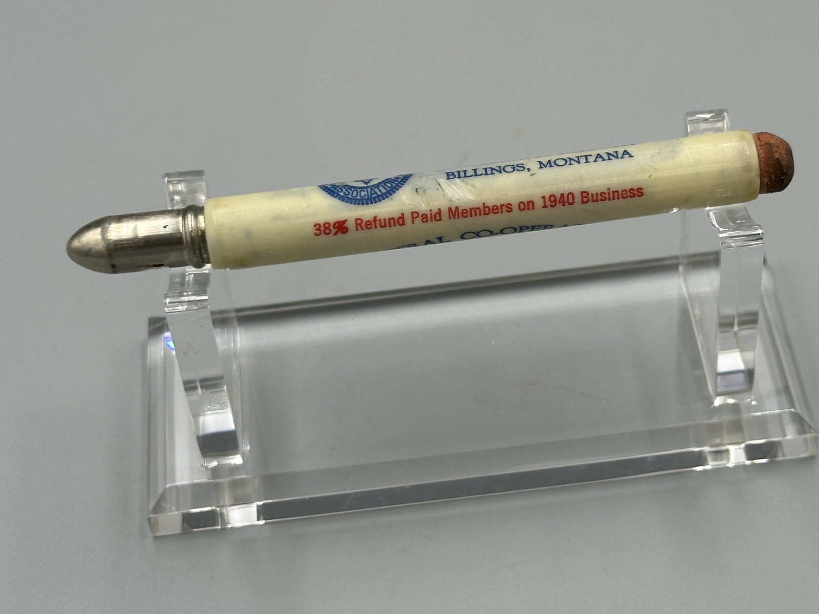 Vintage LIVE STOCK Selling BULLET PENCIL Farm Advertising ST PAUL Fargo BILLINGS