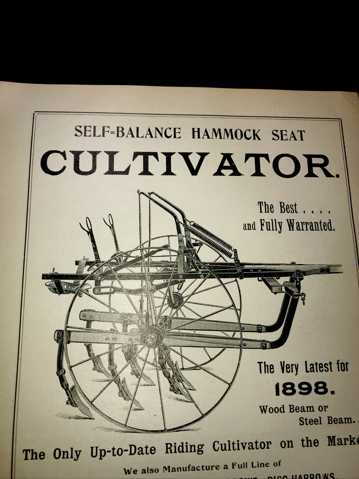 1898 Fuller & Johnson Cultivator Farm Advertising – Madison – Wisconsin