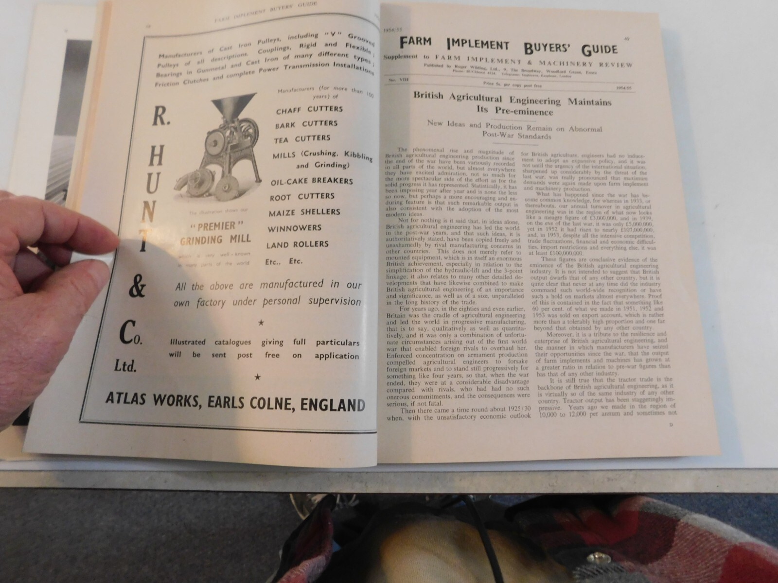 1954-55 FARM IMPLEMENT BUYER&rsquo;S GUIDE ENGLAND MOWERS SWATHERS CLEANERS WINDROWERS