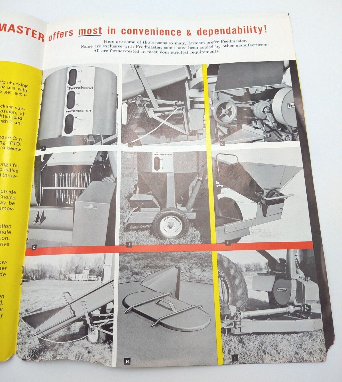 VTG 1960s Farmhand Feedmaster Dealer Sales Brochure 8 pg 8.5&Prime;x11&Prime; Grinder Mixer