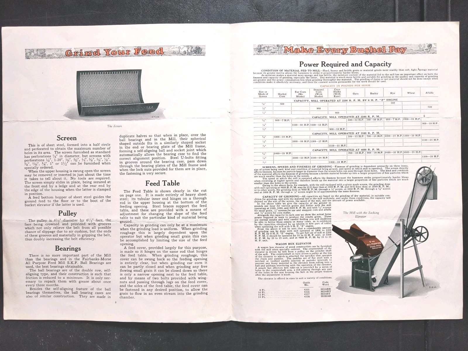 1920s FairBanks Morse Pressurized Water System Brochure Feed Mill Farming 2pc