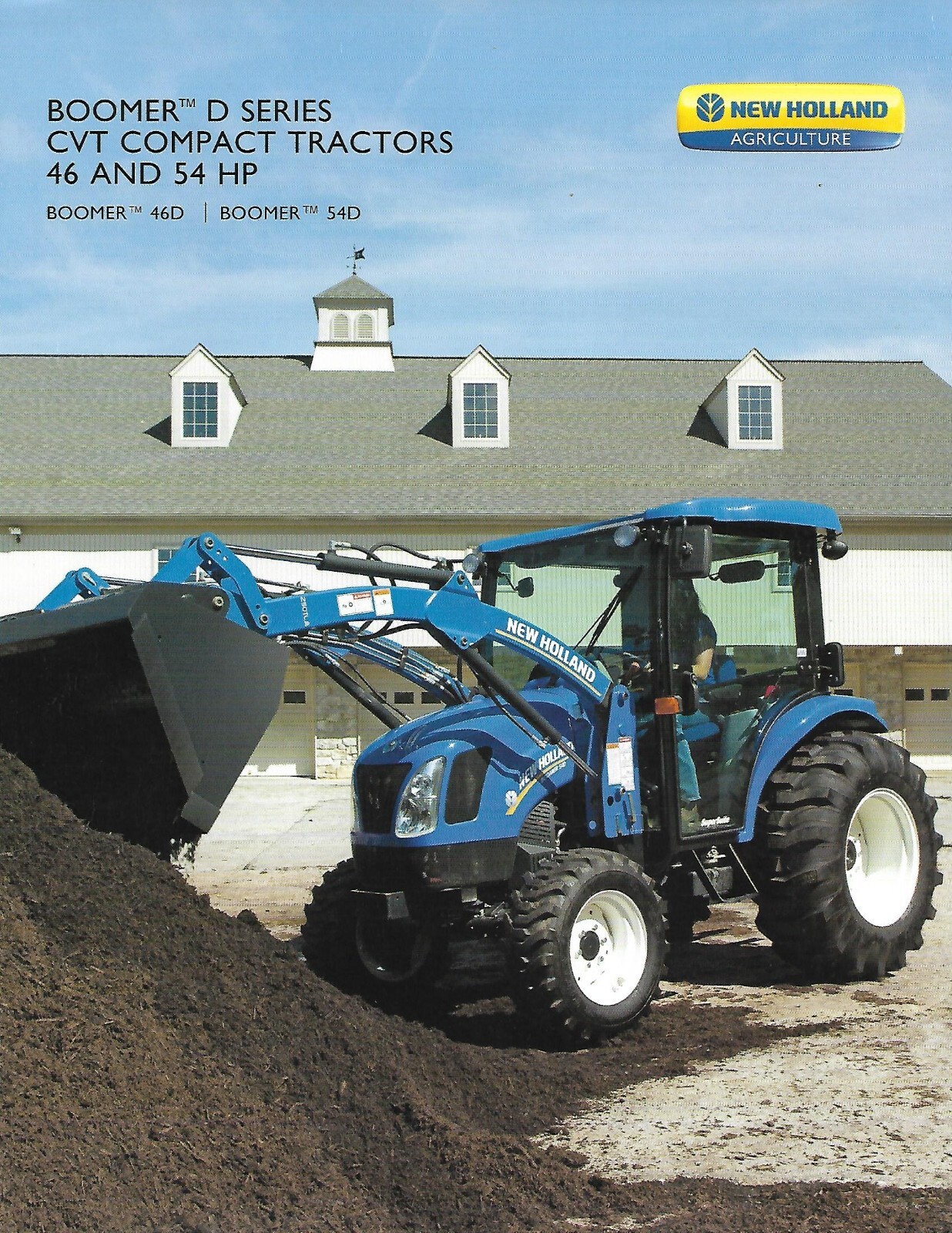 Farm Tractor Brochure – New Holland – Boomer 46D 54D CVT Compact – 2015 (F8685)