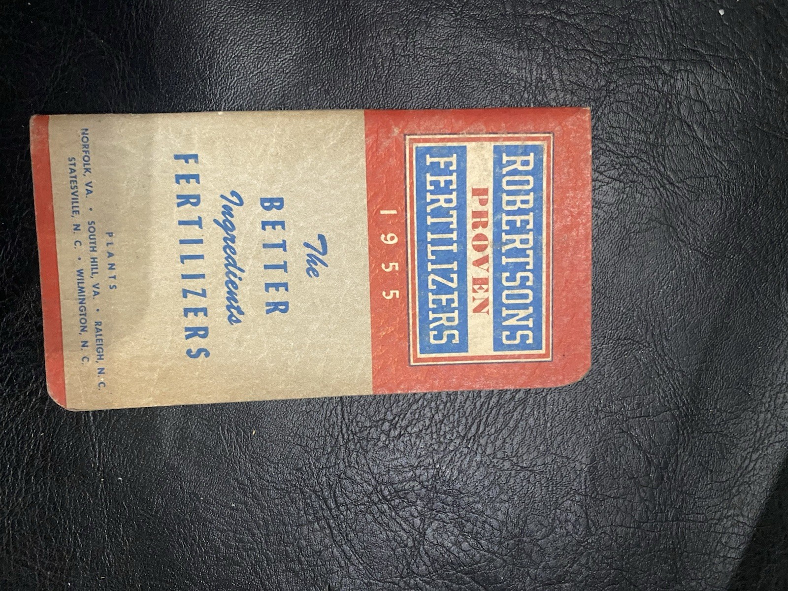 Robertsons Better Proven Fertilizers 1955 Norfolk VA Memo And Crop Booklet