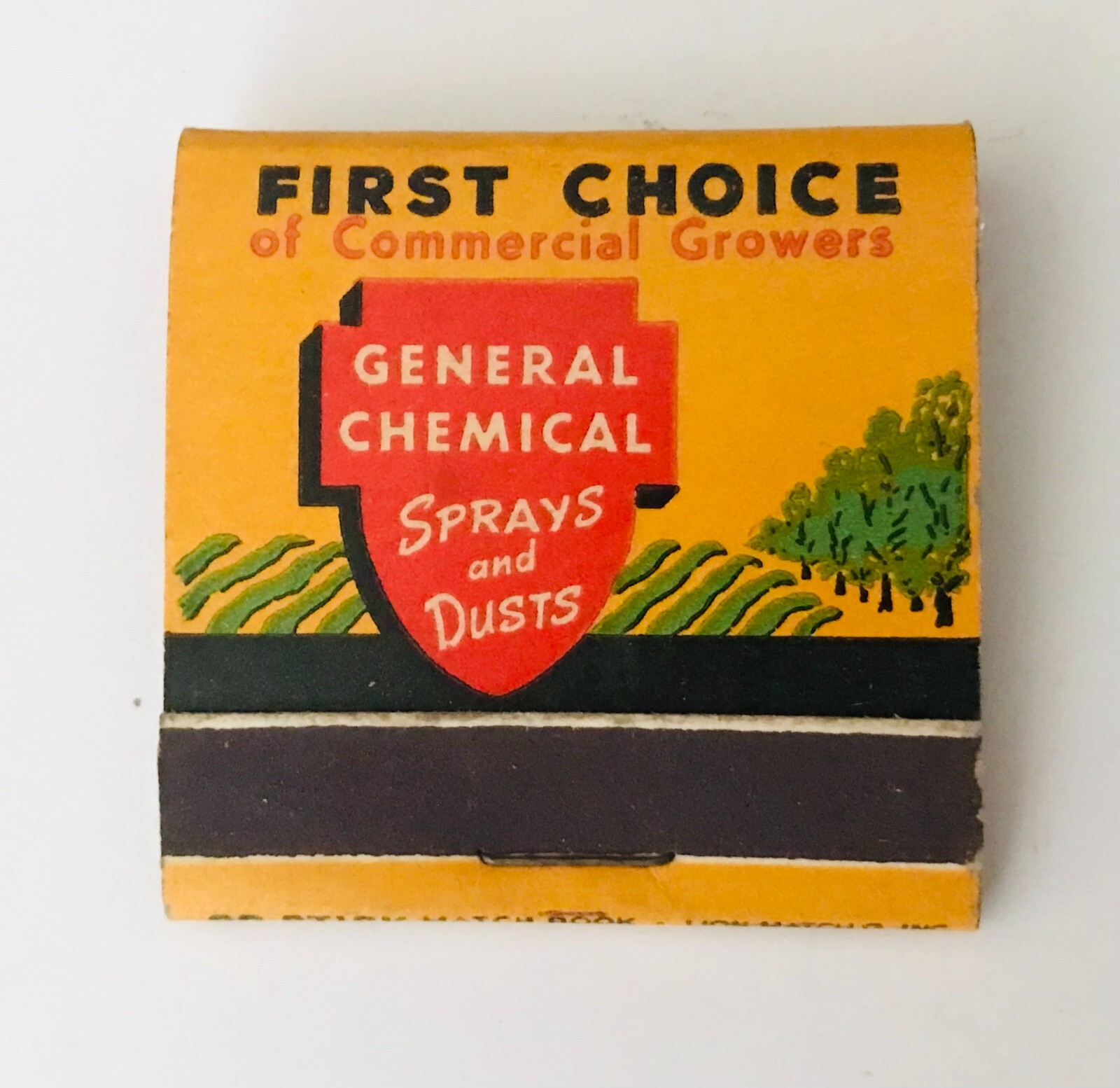 Vintage General Chemical Division Orchard Brand Sprays Matchbook Agriculture USA