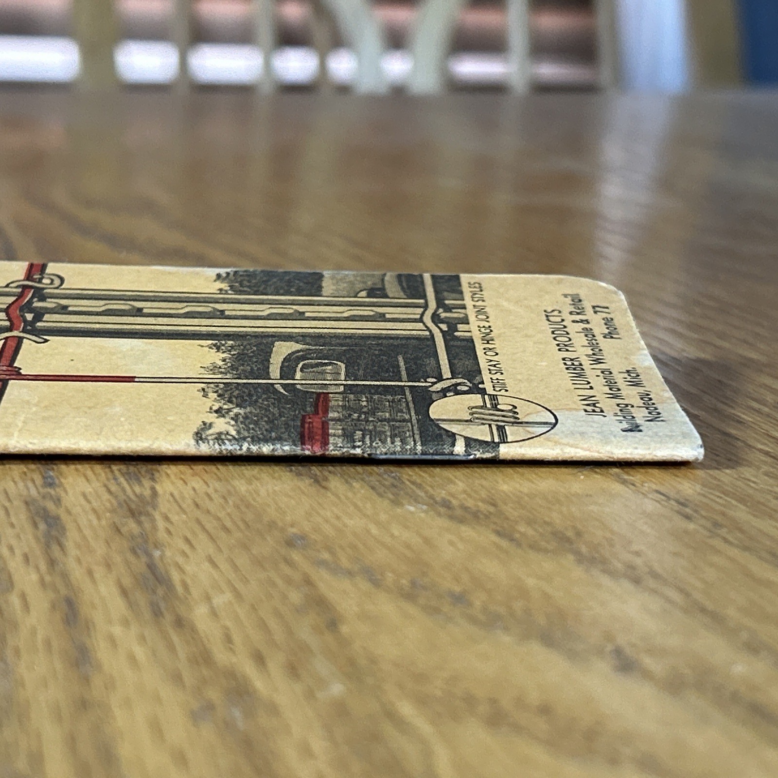 Vintage Red Brand Fence Advertising Notebook Nadeau MI Jean Lumber 1930s-1940s