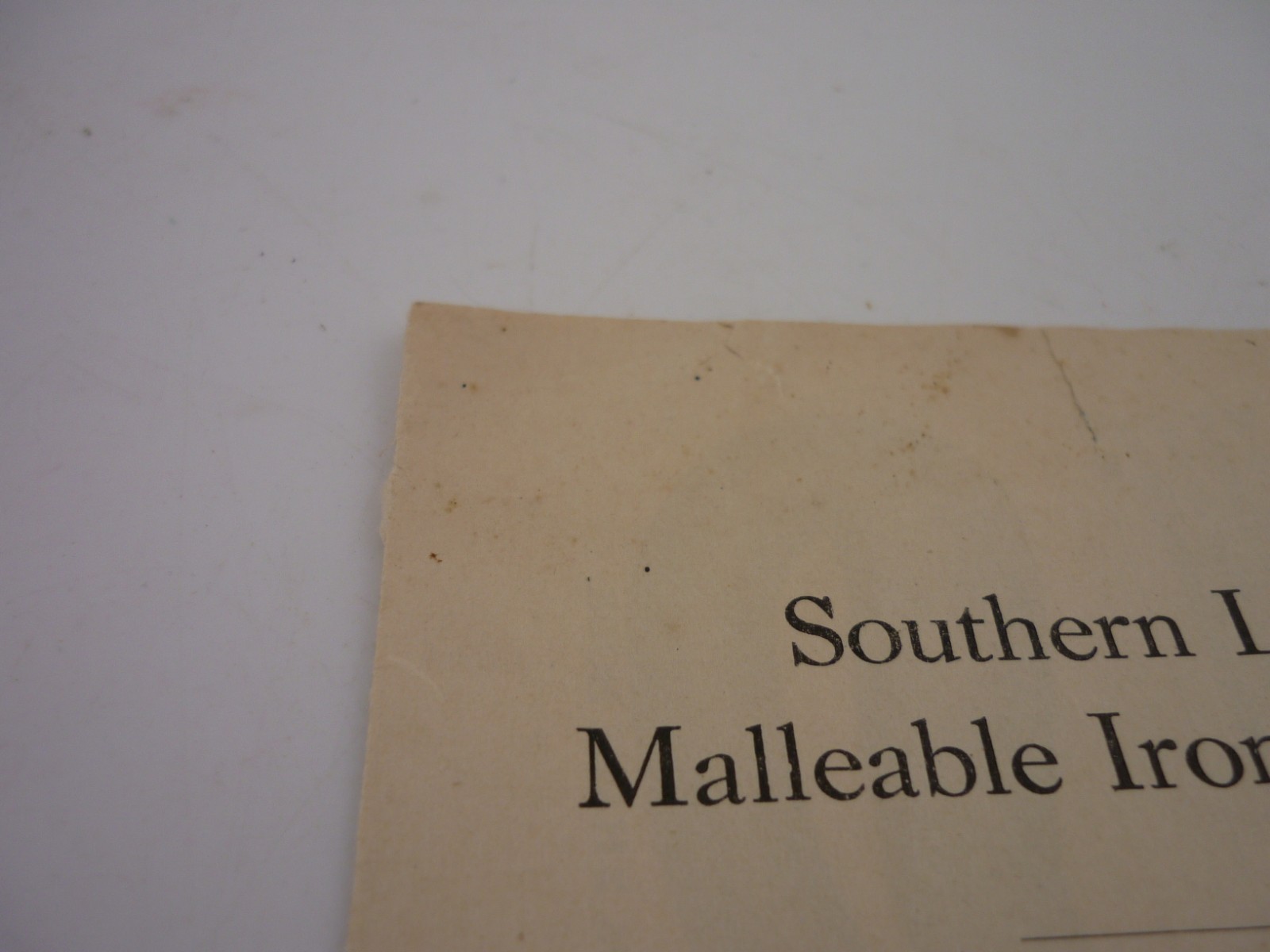 1920s Southern Malleable Iron Co Farm Hardware Trade Catalog Order Blank IL