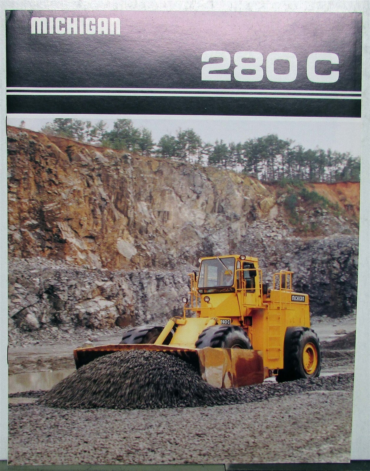 1989 Michigan 280 C Wheel Dozer Construction Diagrams Sales Brochure