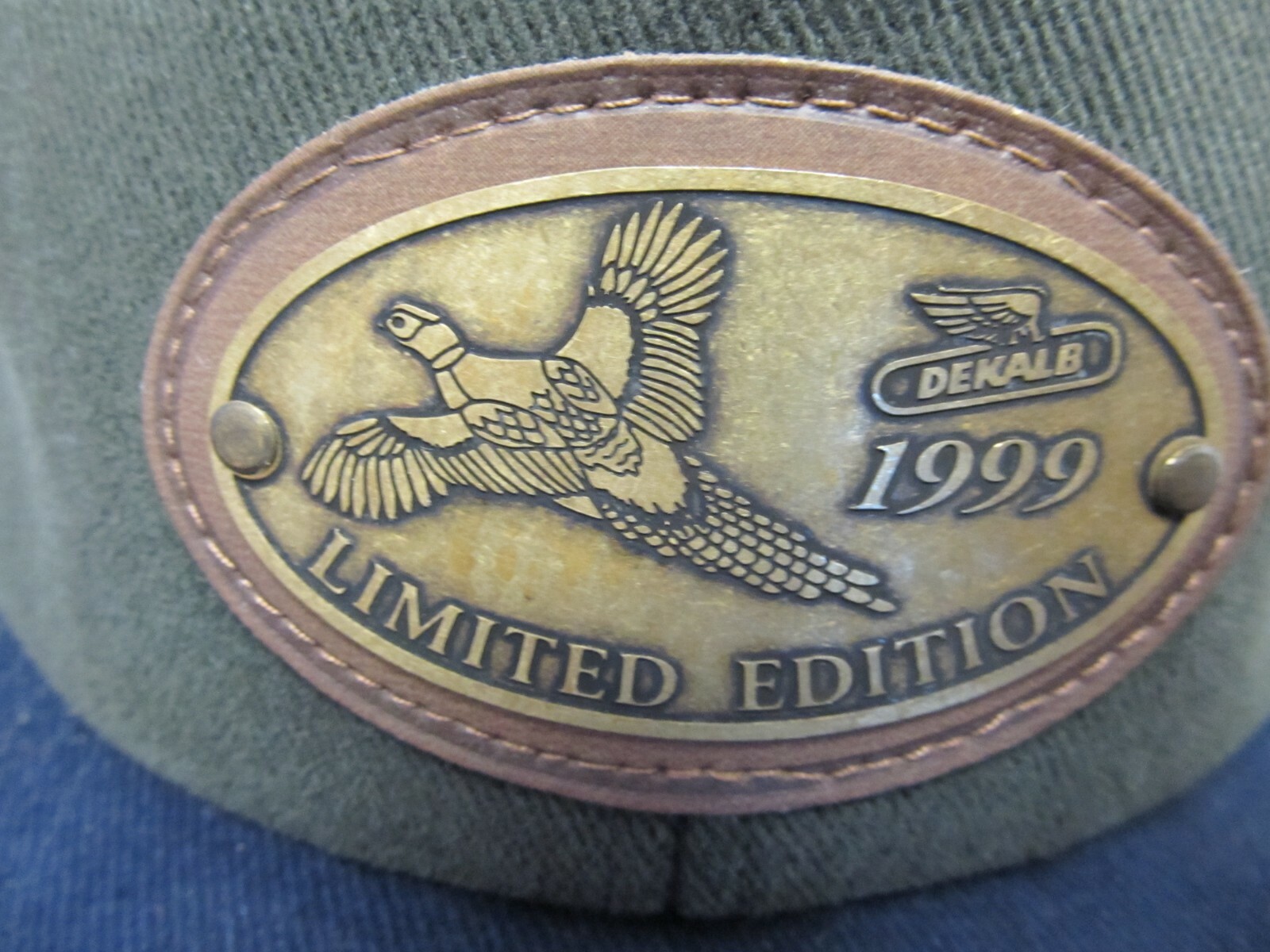 Exc Dekalb Limited Edition 1999 Hat Snapback Metal Farm K Product Blue Green USA