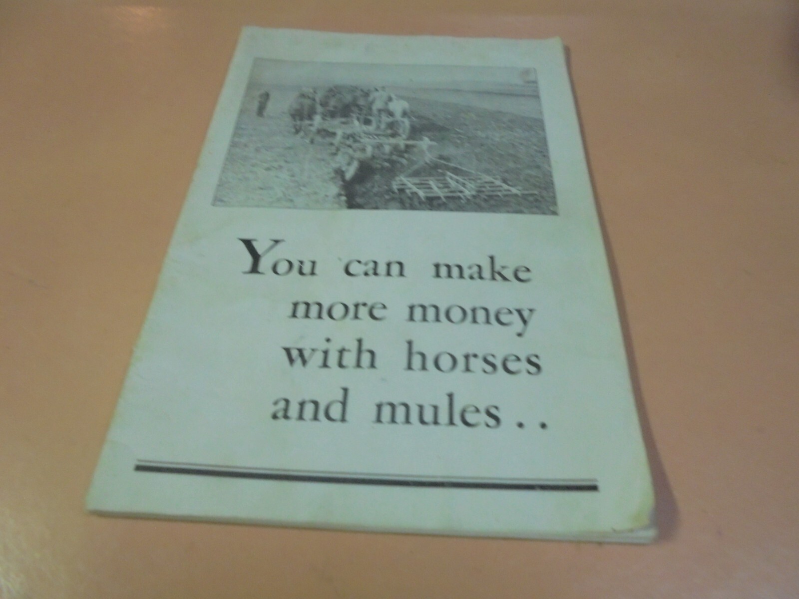 Vintage Booklet You can make more money with horse and mules The Jim Dandy Line