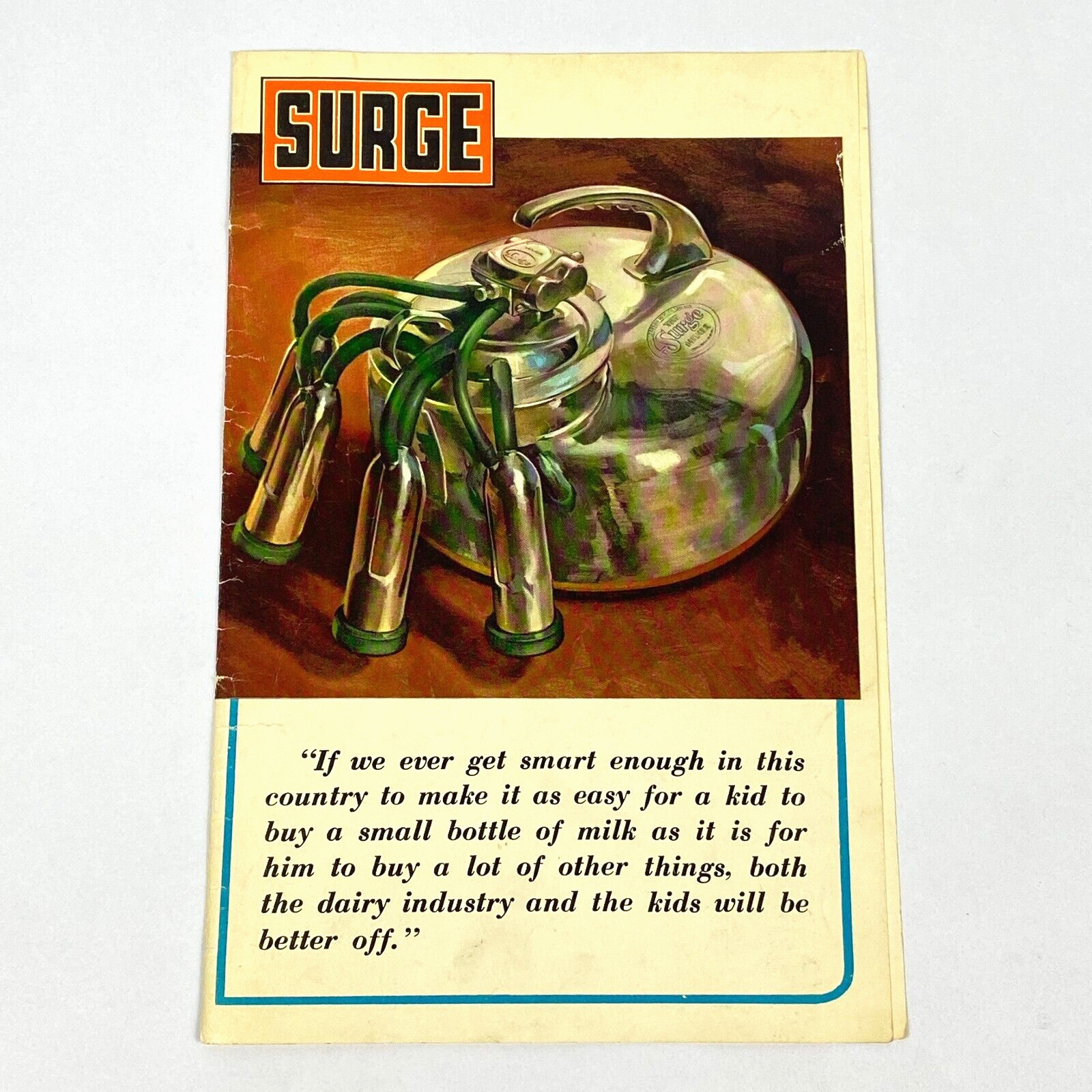 Surge Bucket Milker Brochure Dealer Sales Babson Bros Dairy Farm Print Ad VTG