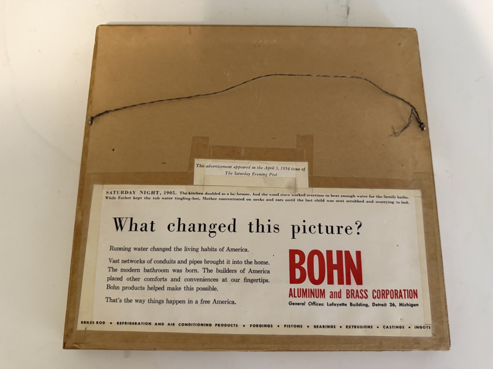 VINTAGE SATURDAY EVENING POST BOHN ALUMINUM AND BRASS CORPORATION PICTURE FRAMES