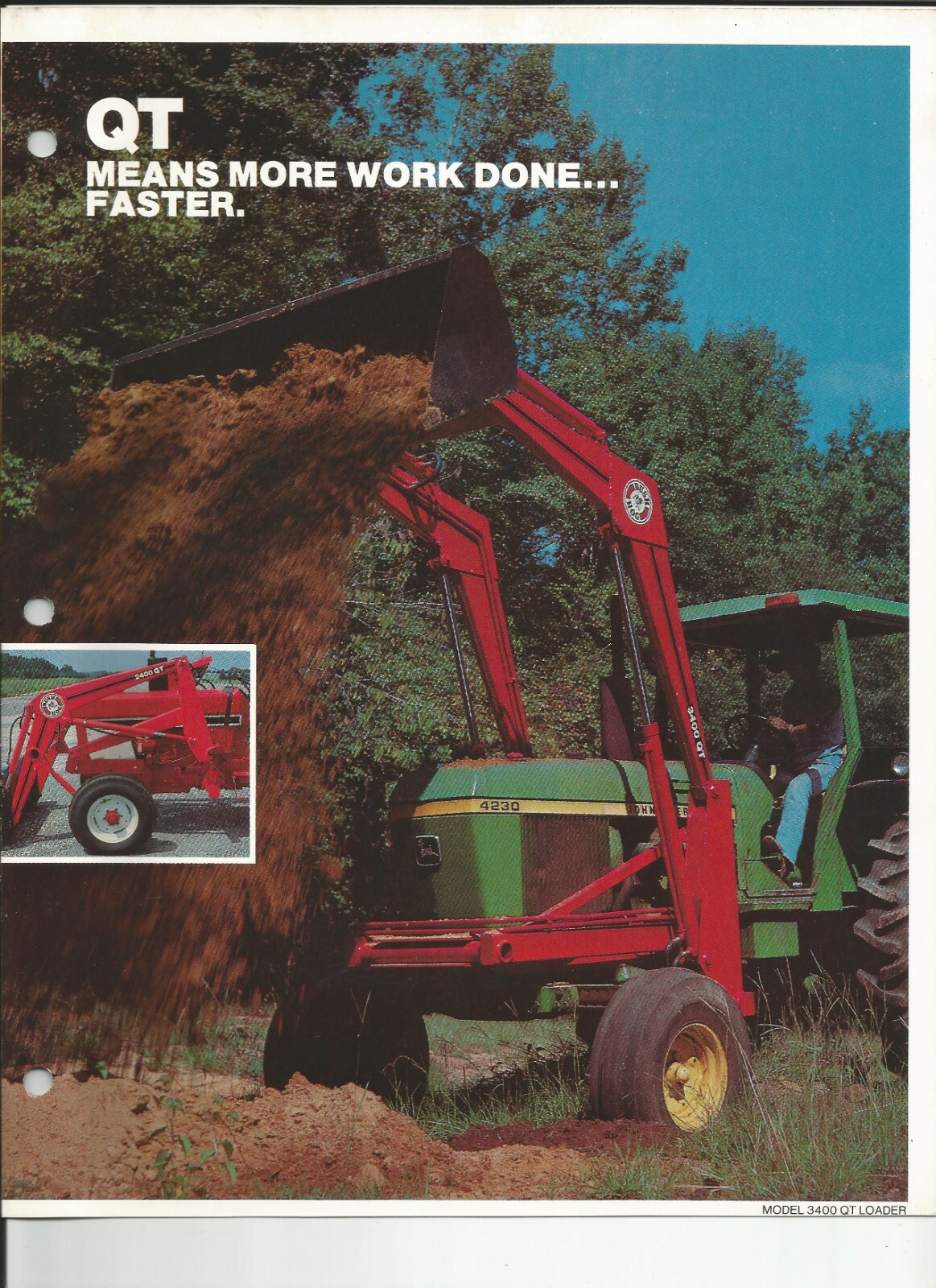 One(1) Bush-Hog QT Series Front End Loader Dealer Sales Specs Accessory Brochure