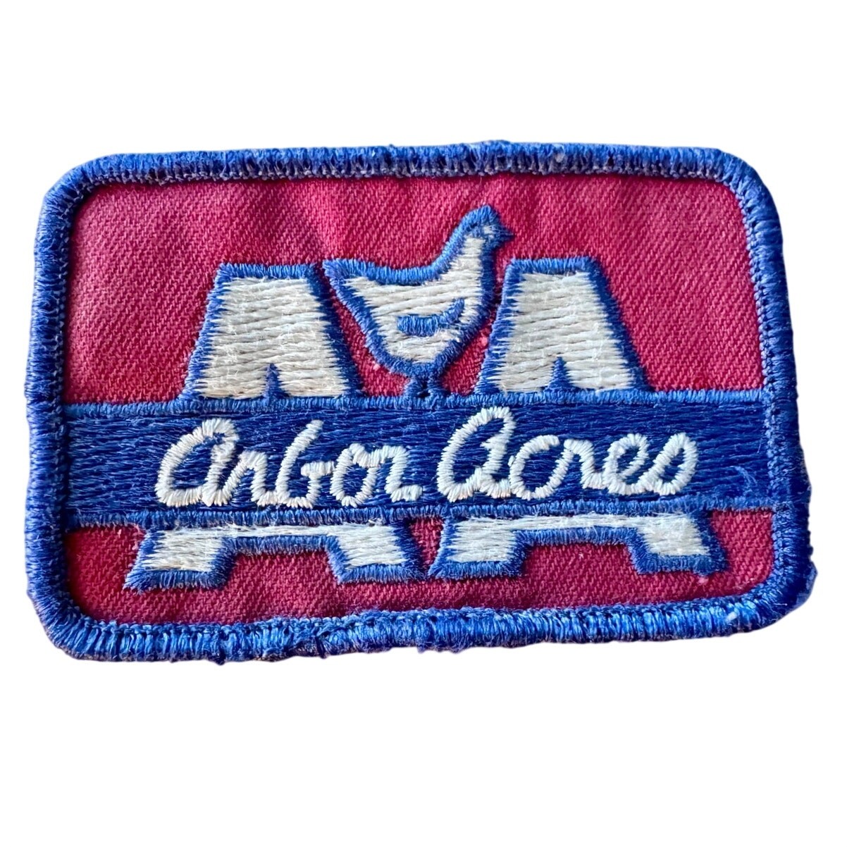 Vintage Arbor Acres Farm Poultry Chicken Breeding Embroidered Patch 3.25 x 2.25
