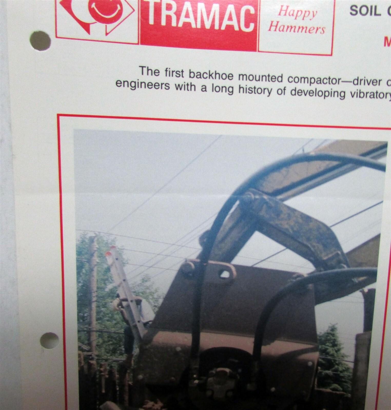 1980s Tramac Happy Hammers TRA-PAC TR-14/21 Construction Sales Data Sheet