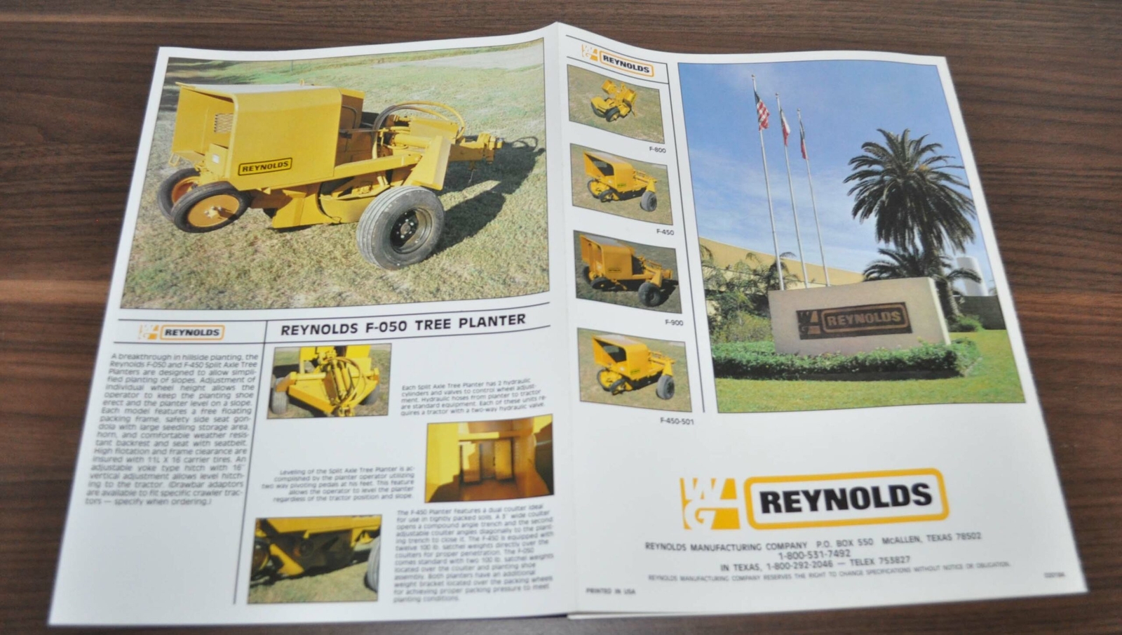 Reynolds Tree Planter Forestry Products Specifications Brochure Prospekt