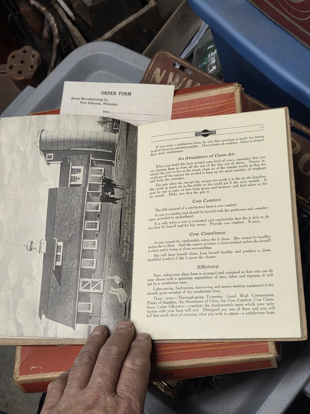 1922 Original Jamesway BETTER BARNS Cattle Livestock Dairy Building Book