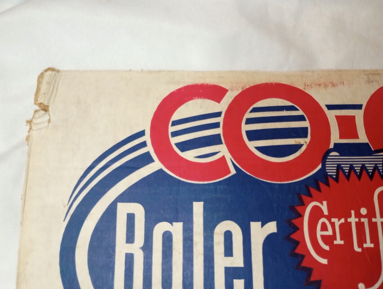 —Co-Op Baler Twine cardboard box panel Albert Lea MN farm décor advertising