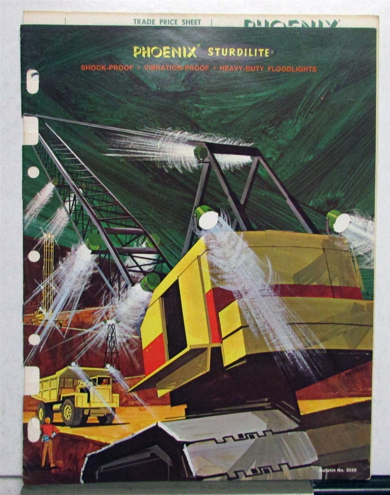 1969 Phoenix Sturdilite With Price List Floodlights Construction Sales Brochure