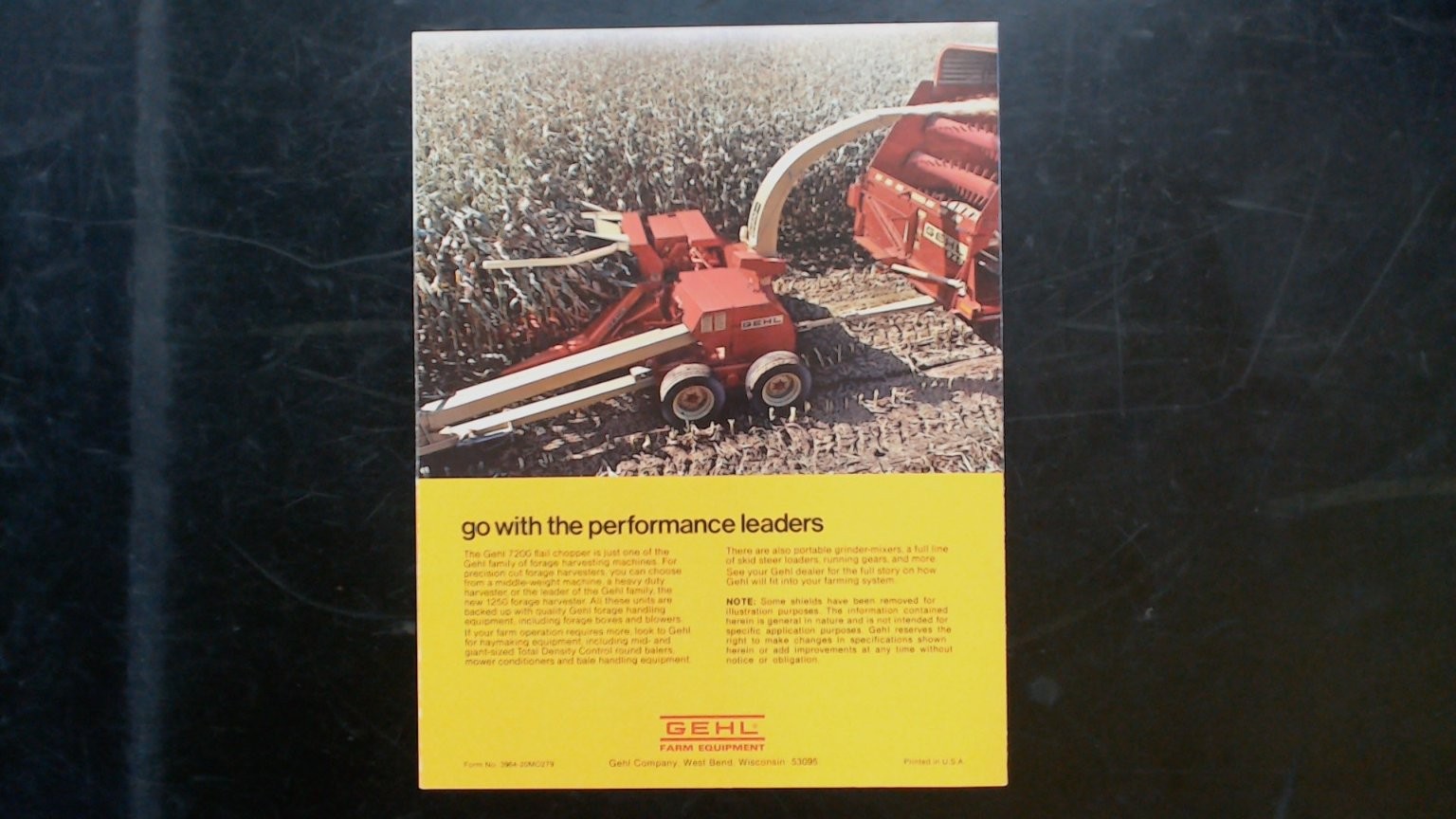 Gehl 7200 Flail Chopper Agriculture Brochure Vintage Farm Equipment