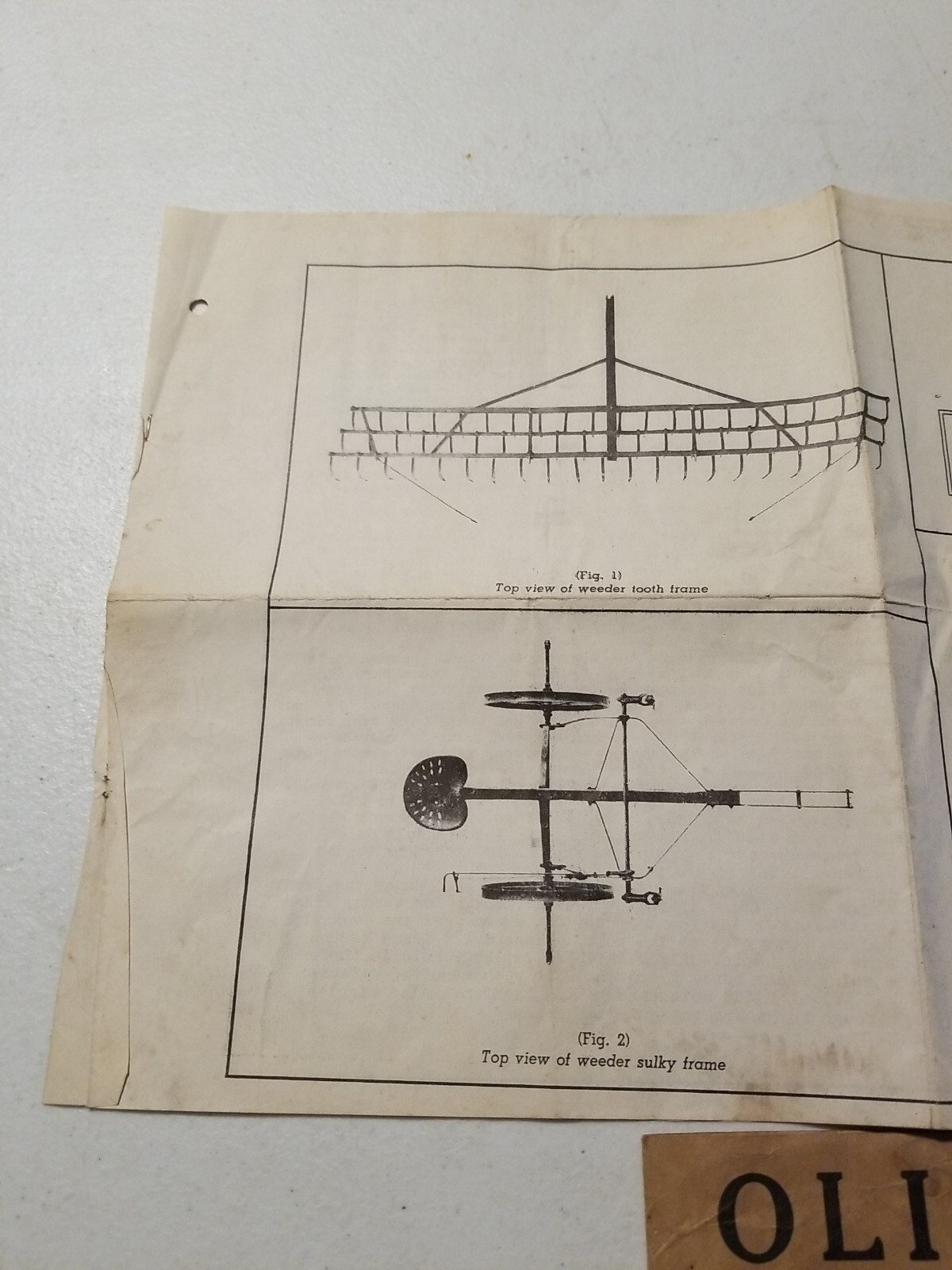 Vintage 1942 Oliver No. 2 Riding Weeder Instructions & Assembly Booklet&Envelope