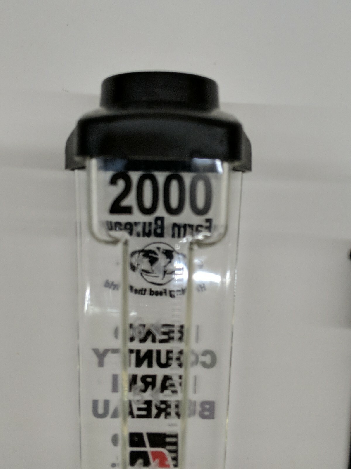 Reno County Farm Bureau Advertising Rain Gauge Kansas Farm AG 2000