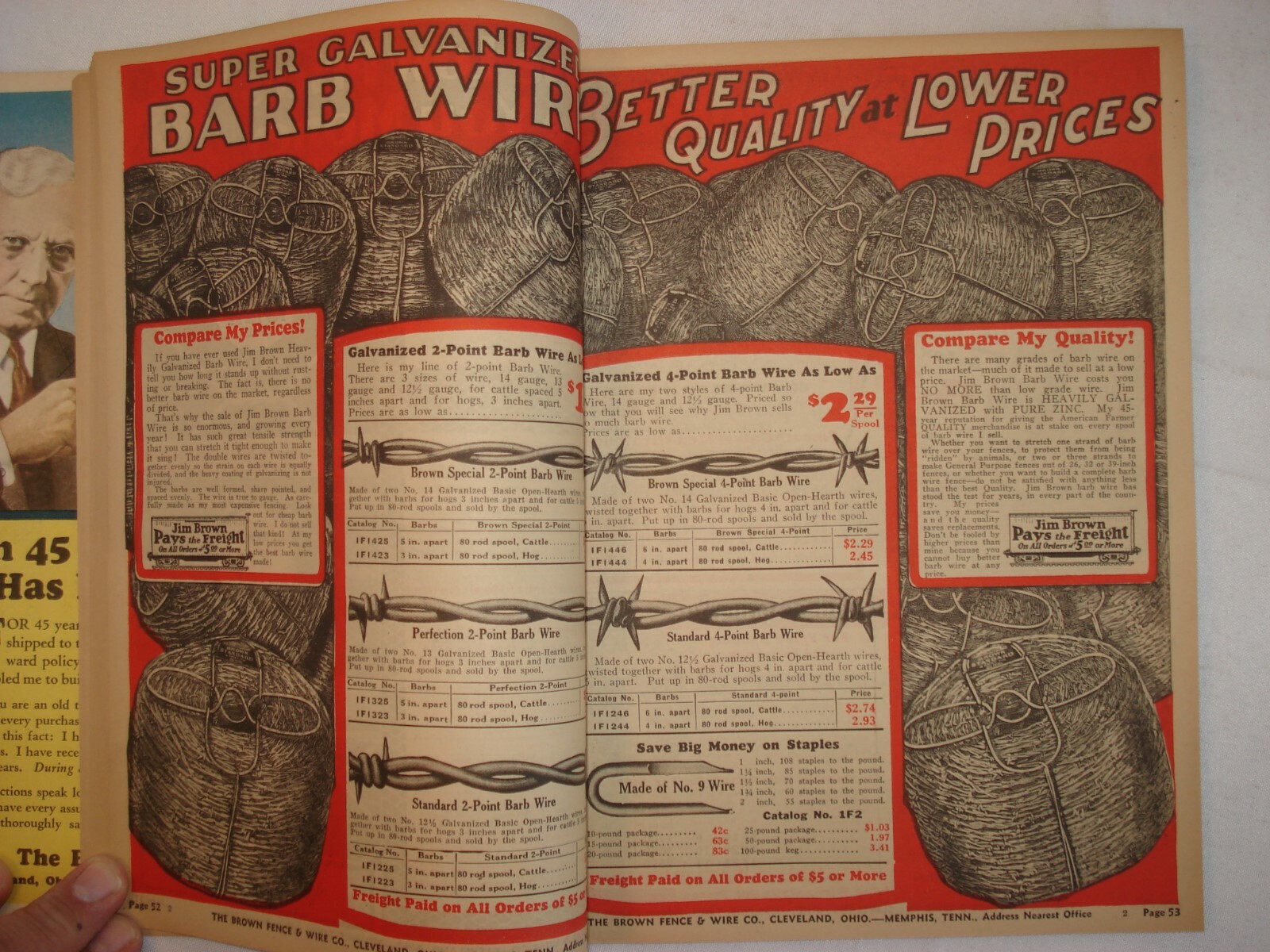 1934 CATALOG BROWN FENCE & WIRE BARGAIN BOOK AGRICULTURAL FARM