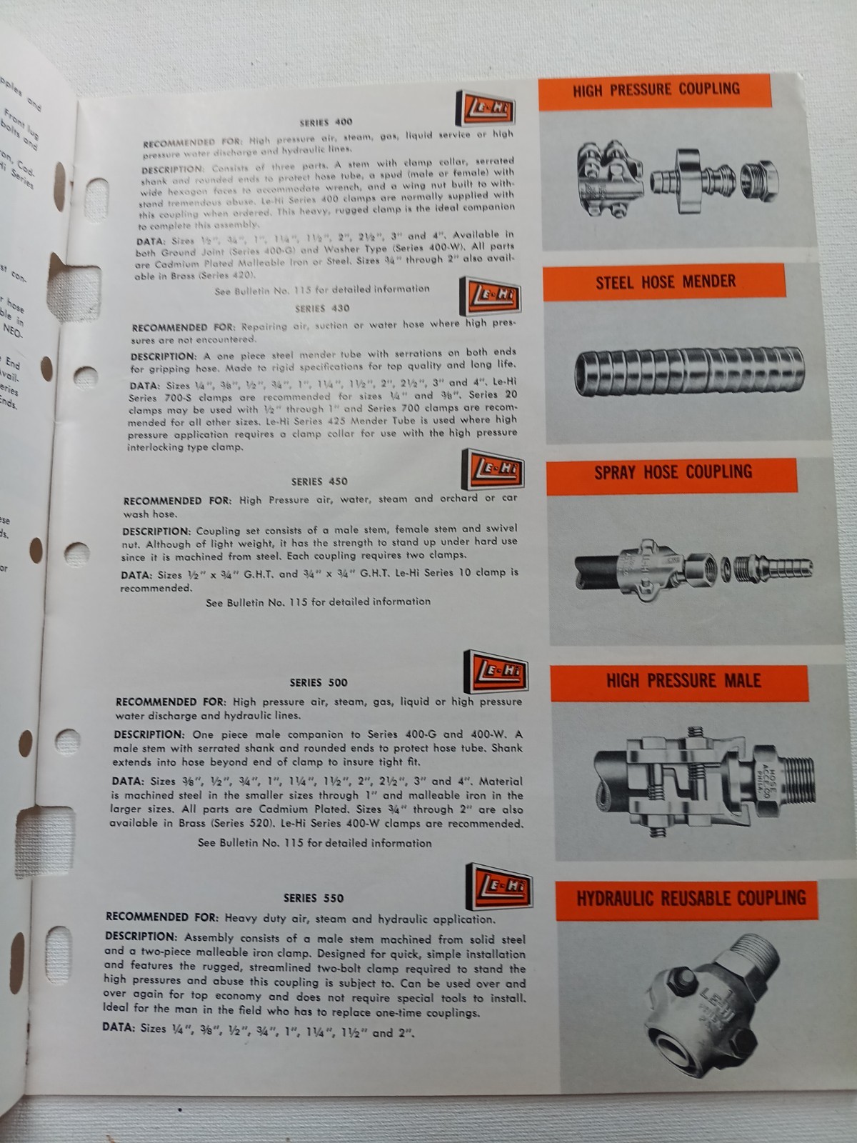 LE-HI Hose Accessories Company Condensed Catalog #34 1950s