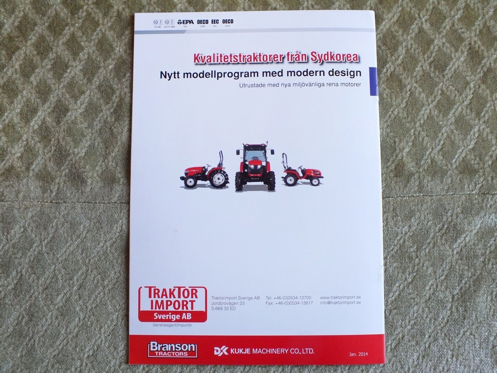 BRANSON K-Series Tractor Farm Equipment Brochure 2014