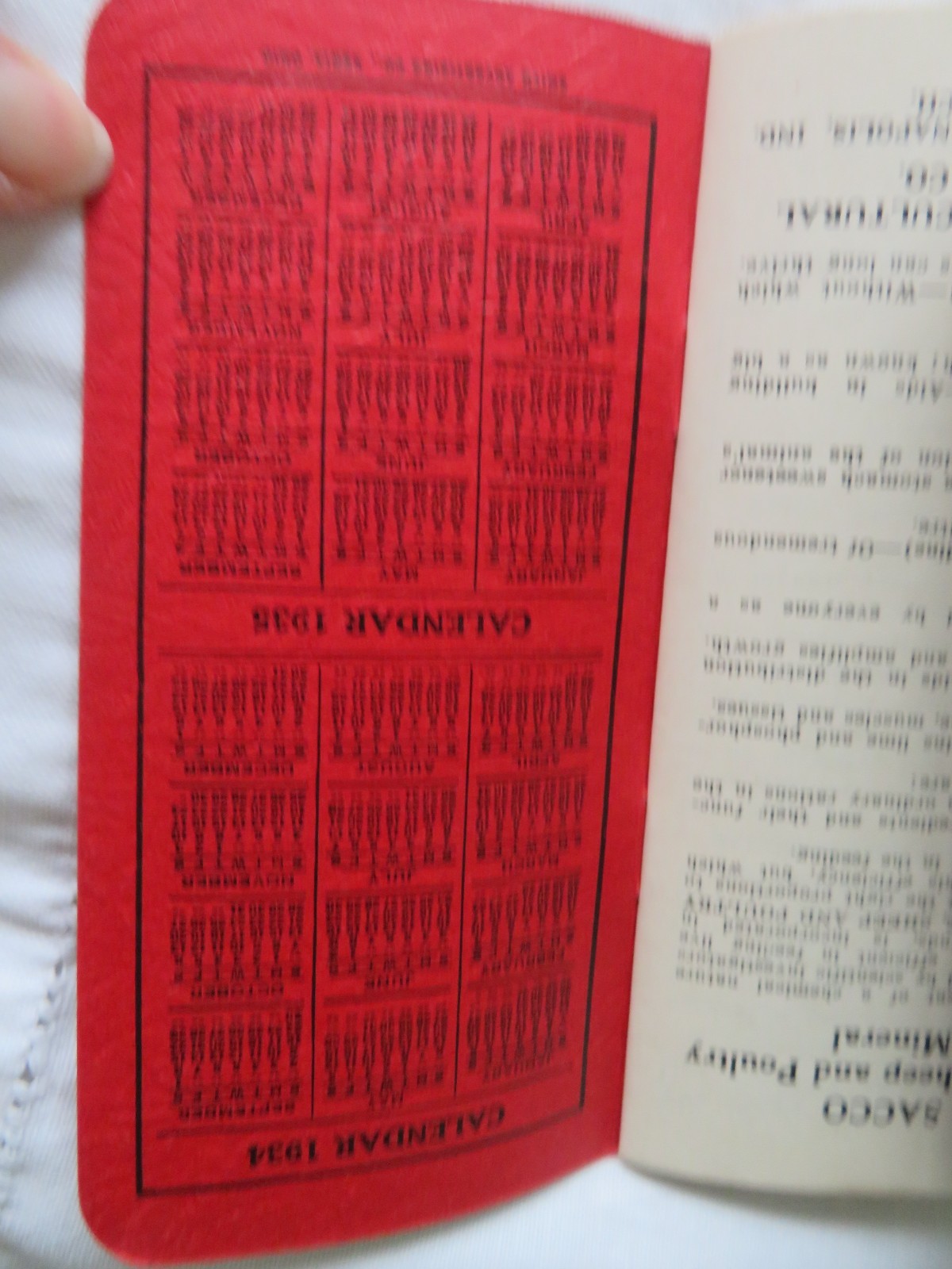 3 Vintage Smiths Sacco Fertilizer Note Book Calendars-(2) 1933-34 & (1) 1934-35