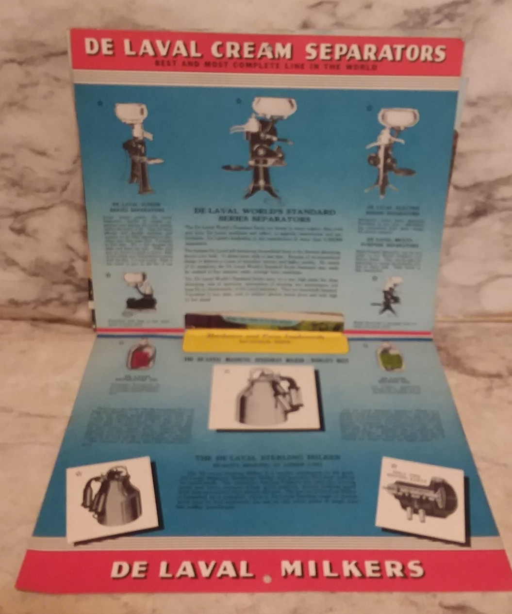 3 Vntg DE LAVAL Cream Separators Graphic Farm Ad WALL Calendars 1943, 1944, 1946