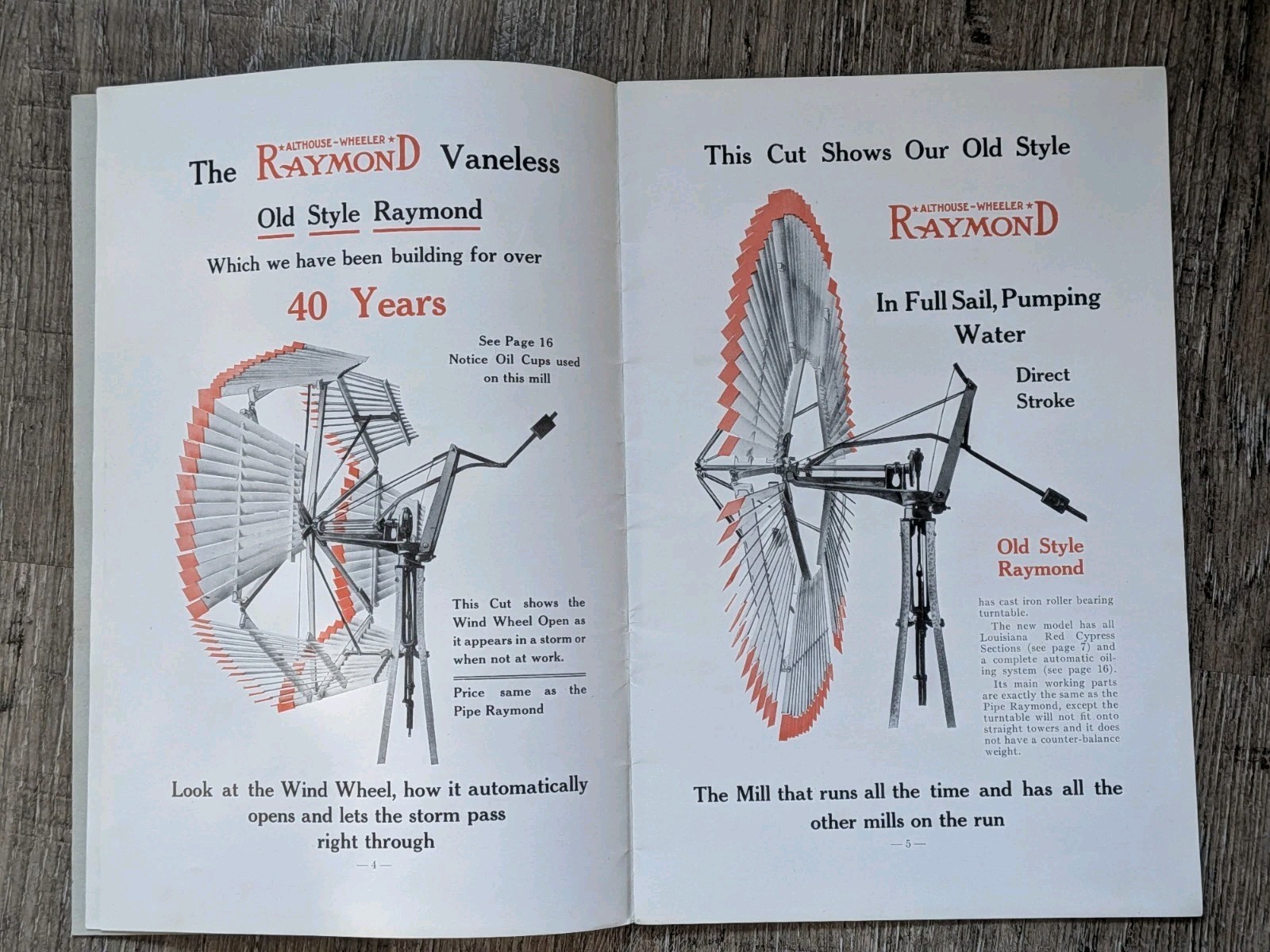 Advertising ALTHOUSE WHEELER WAUPUN Wisconsin Windmill Sales Brochure Catalog