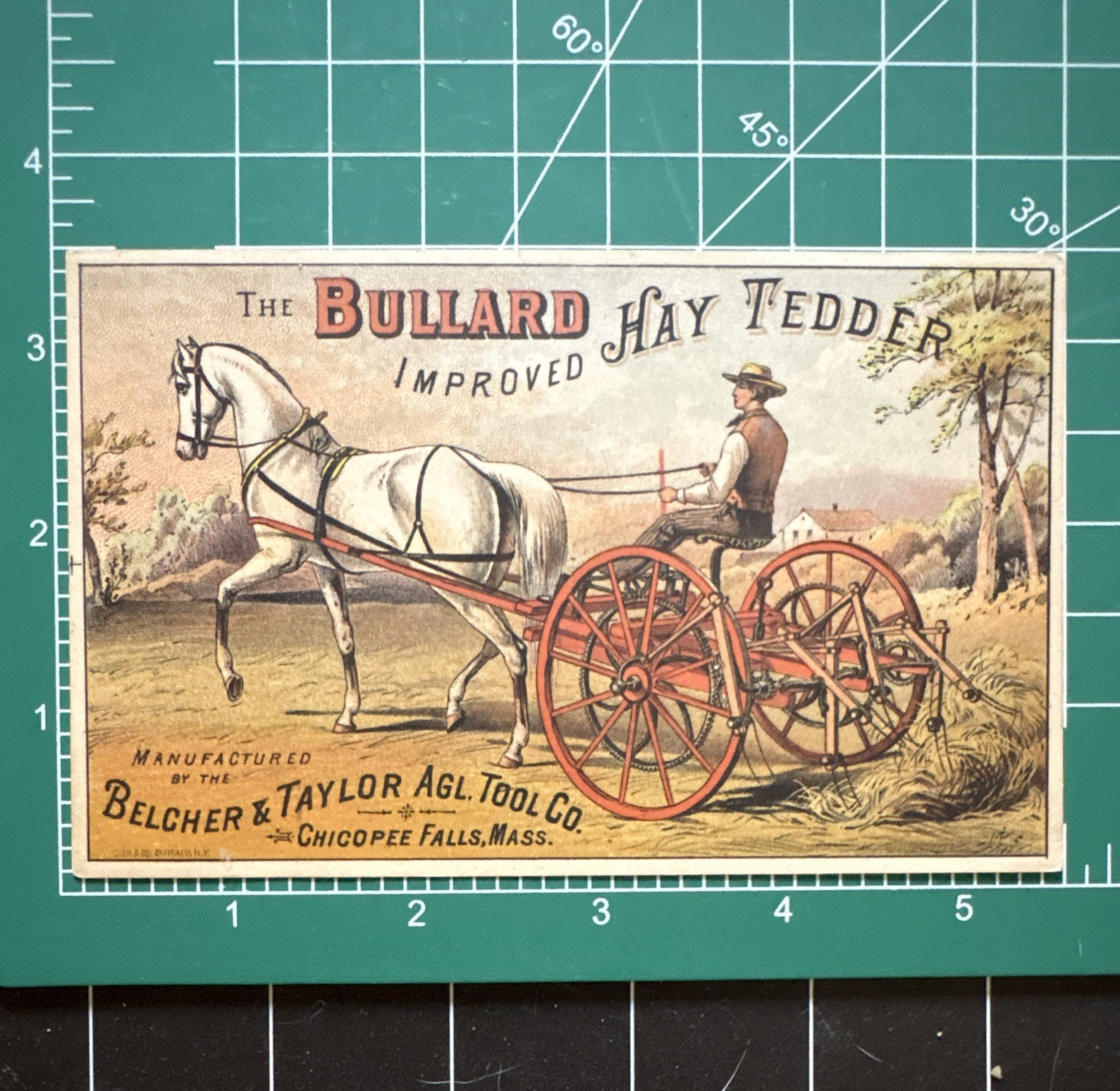 Bullard Improved Hay Tedder Agriculture Trade Card, Multicolor Advertising