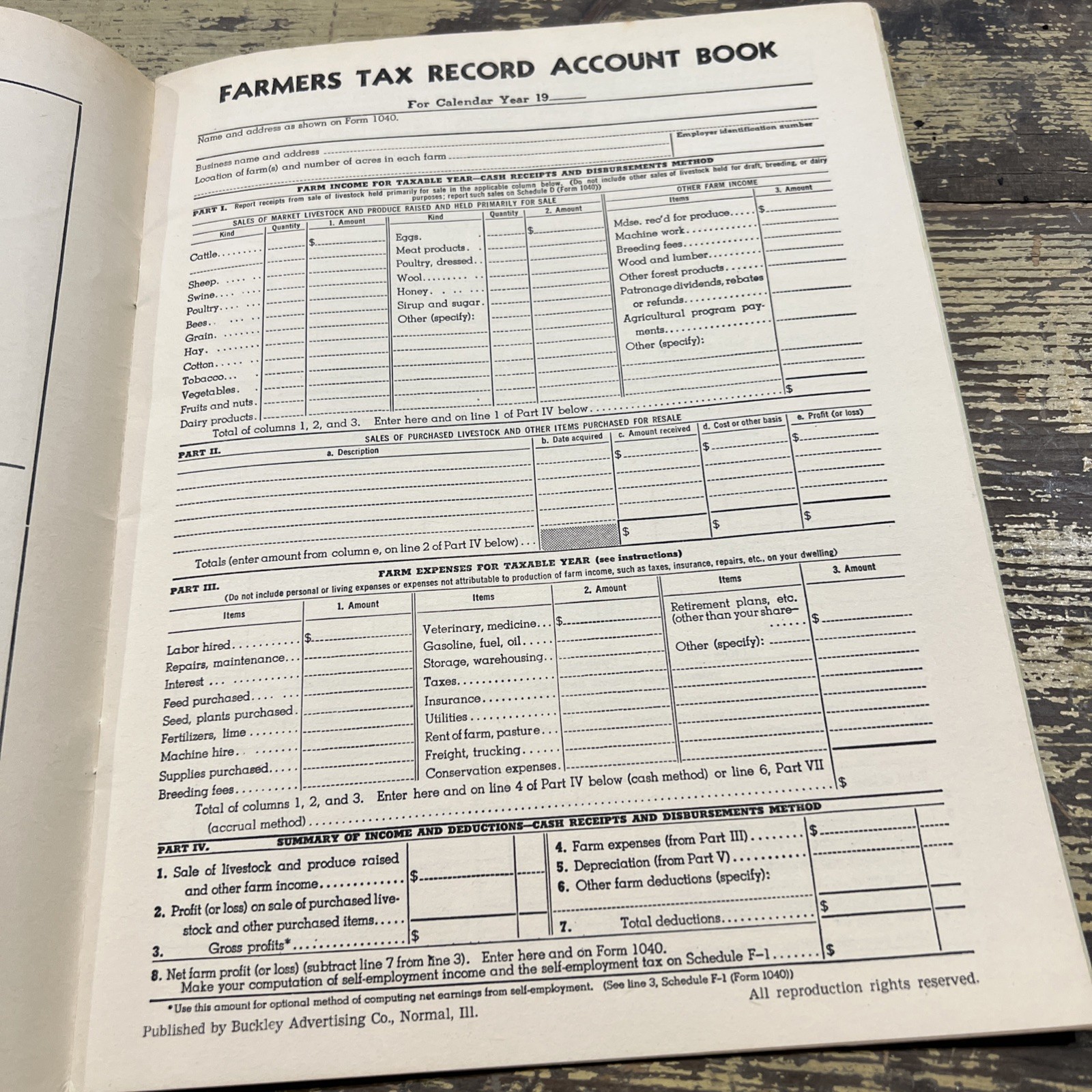 1967 Monroe, Wi Adv Farm Ledgers Record Book Crandall Oil Johnson Pontiac Kerr