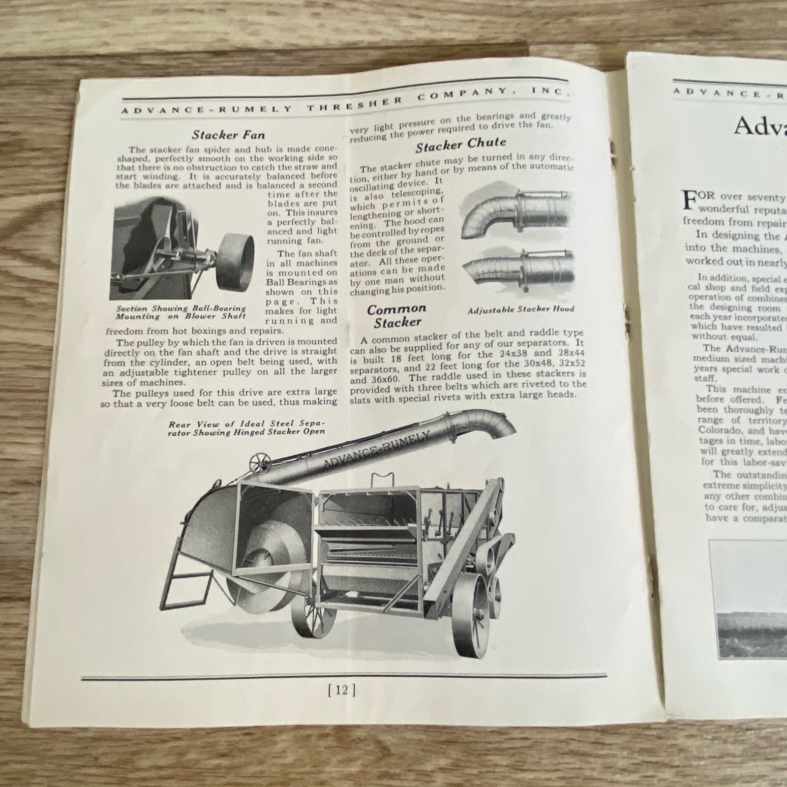 Advance Rumely Grain & Rice Steel Threshers Sales Brochure Machinery Tractor