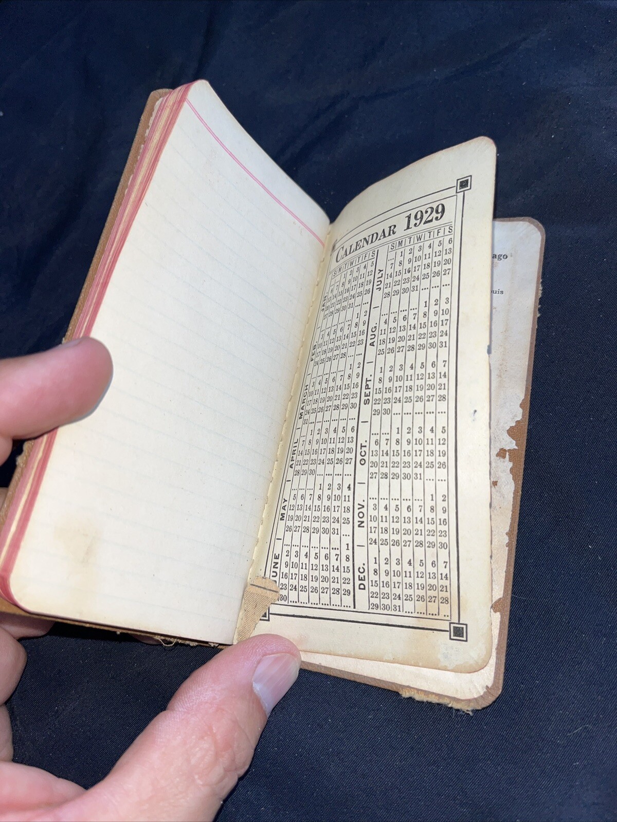 1929-1930 National Livestock Commission Pocket Notebook Notepad Memo Chicago ILL